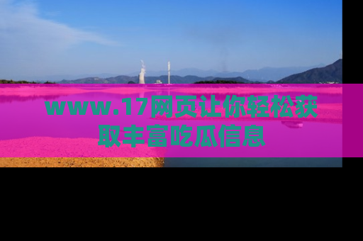 www.17网页让你轻松获取丰富吃瓜信息