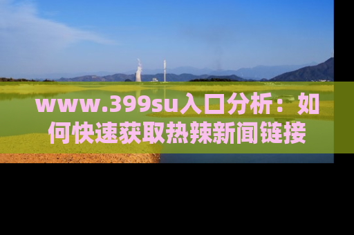 www.399su入口分析：如何快速获取热辣新闻链接
