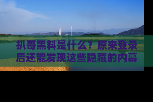 扒哥黑料是什么？原来登录后还能发现这些隐藏的内幕！