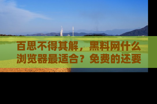 百思不得其解，黑料网什么浏览器最适合？免费的还要能吃瓜太难了！