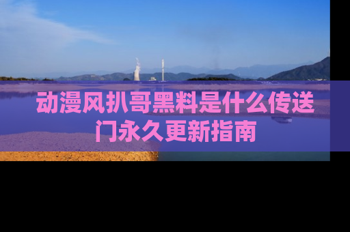 动漫风扒哥黑料是什么传送门永久更新指南