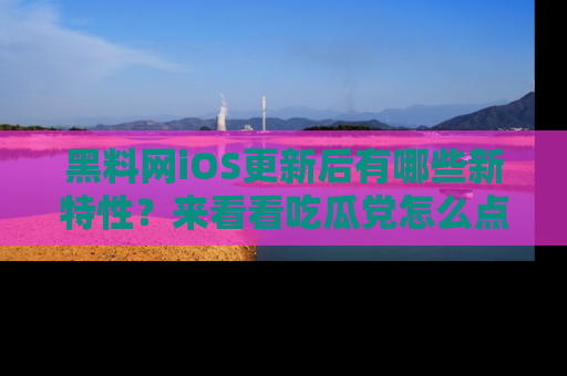 黑料网iOS更新后有哪些新特性？来看看吃瓜党怎么点评！