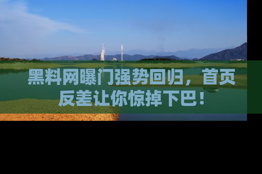 黑料网曝门强势回归，首页反差让你惊掉下巴！