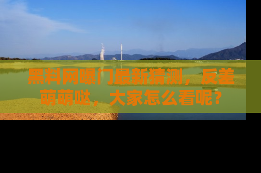 黑料网曝门最新猜测，反差萌萌哒，大家怎么看呢？