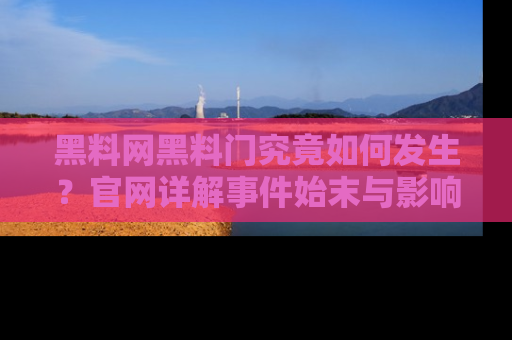 黑料网黑料门究竟如何发生？官网详解事件始末与影响