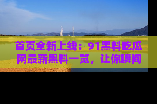 首页全新上线：91黑料吃瓜网最新黑料一览，让你瞬间掌握
