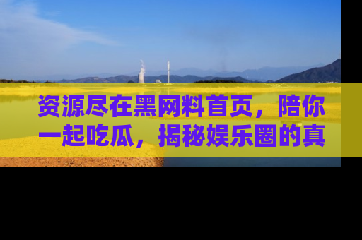 资源尽在黑网料首页,陪你一起吃瓜,揭秘娱乐圈的真实内幕
